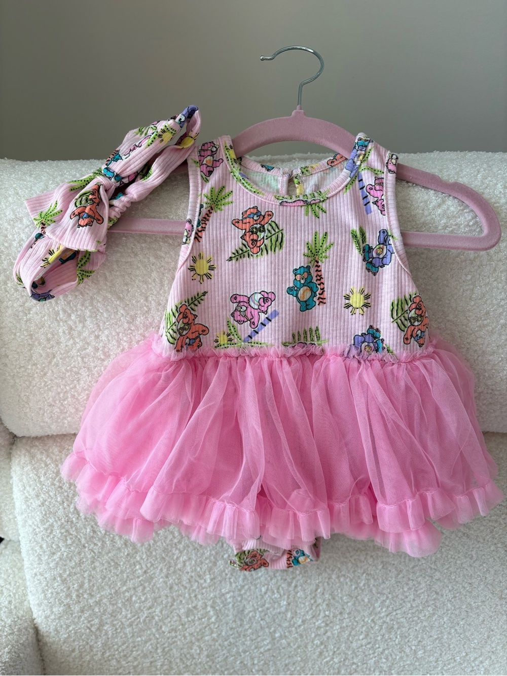 Care Bears Pink Tulle Dress with Matching Headband
